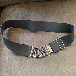 Black belt with black sequin front